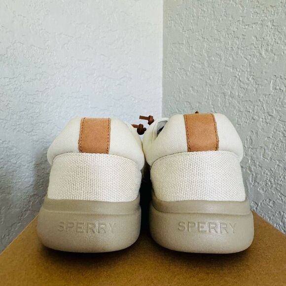 SPERRY TOP-SIDER Men's Captains Moc‎ Toe Hemp Boat  Shoe, Size 13, Ivory, NWT - Picture 9 of 15